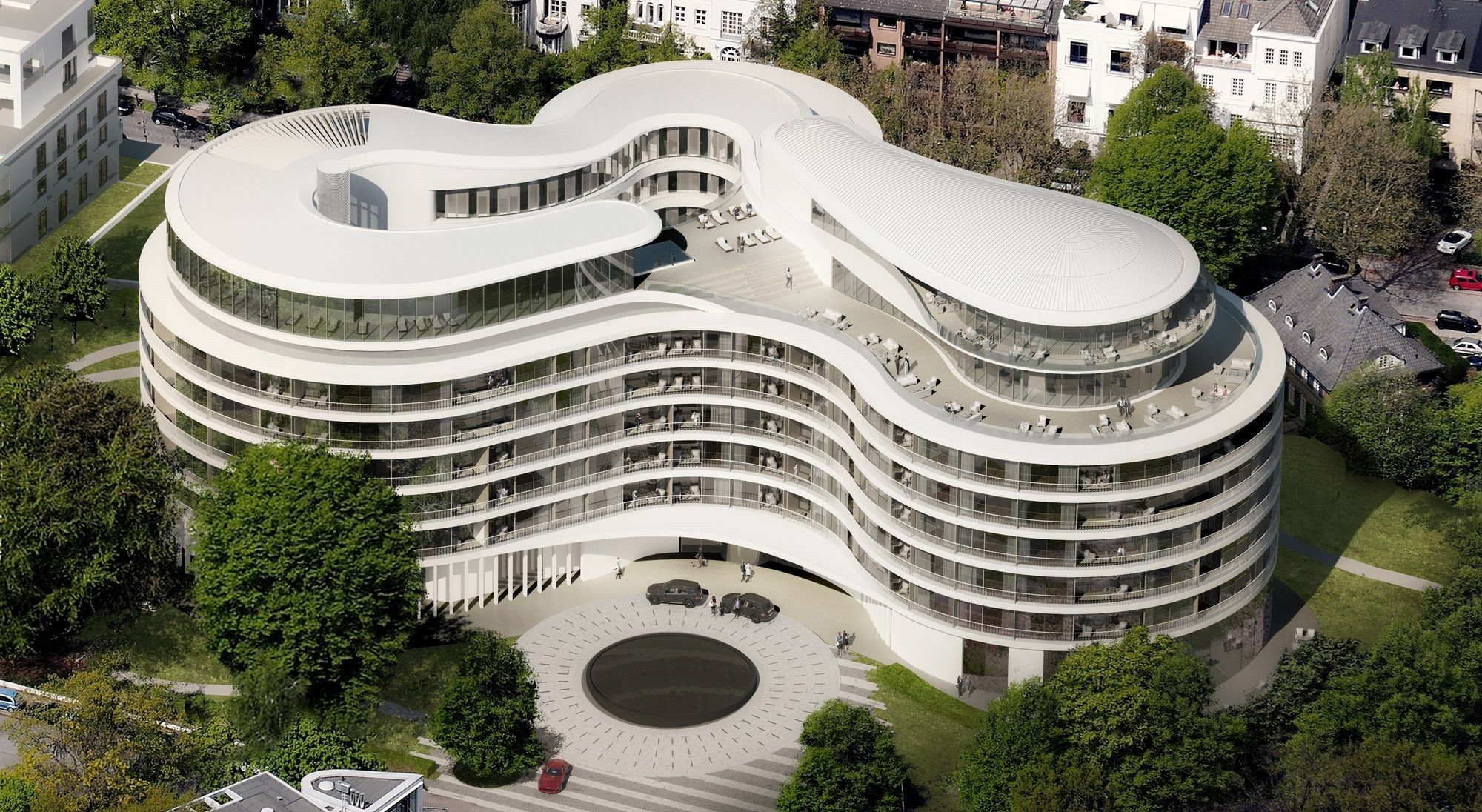 The Fontenay Hamburg Bagian luar foto The new building of the University of Applied Sciences
